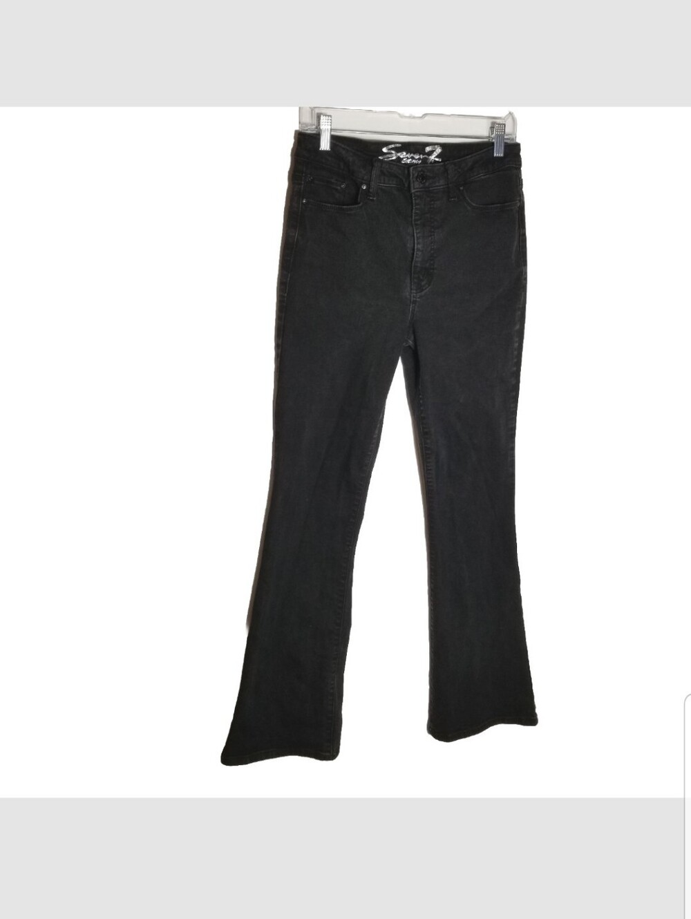 Seven7 Jeans Women's Size 8 Black Denim Slim Flare 29x32
